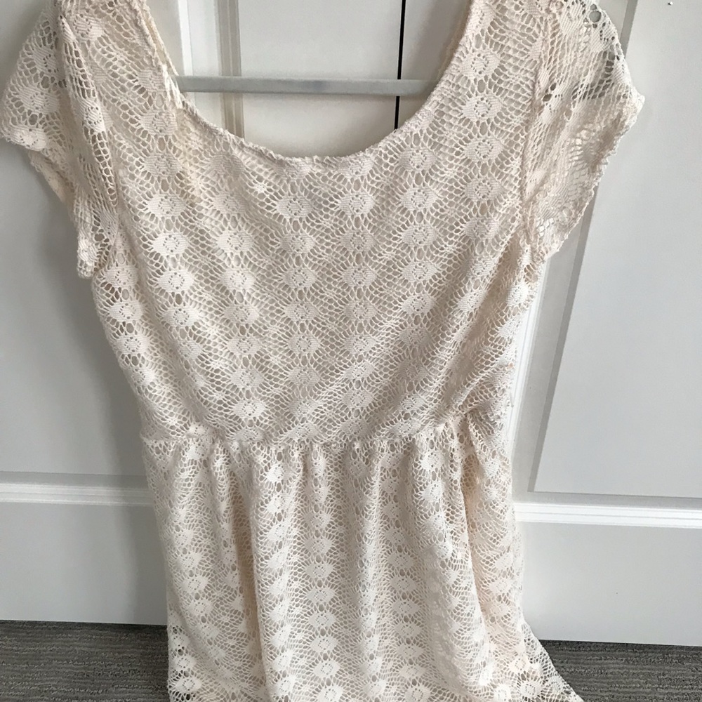 white patterned dress